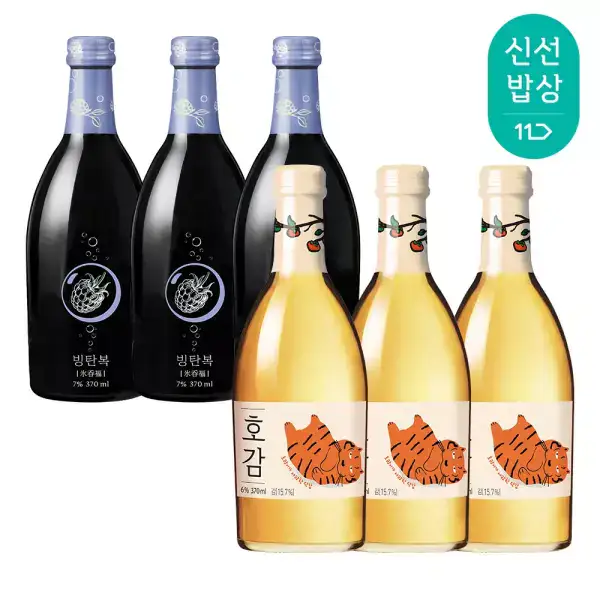 상품 이미지: 배상면주가 스파클링 과실주 감탄패키지 (호감 3입 + 빙탄복 3입)