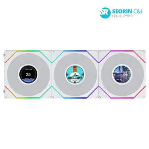 상품 이미지: 서린공식 리안리 UNI FAN TL FLEX LCD 120 화이트 3팩