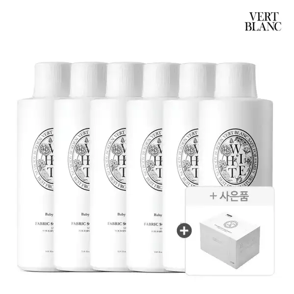 상품 이미지: [3+3+신제품 증정]베르블랑 아기 섬유유연제 본품/리필 1L 6개+이염방지시트 100매 증정