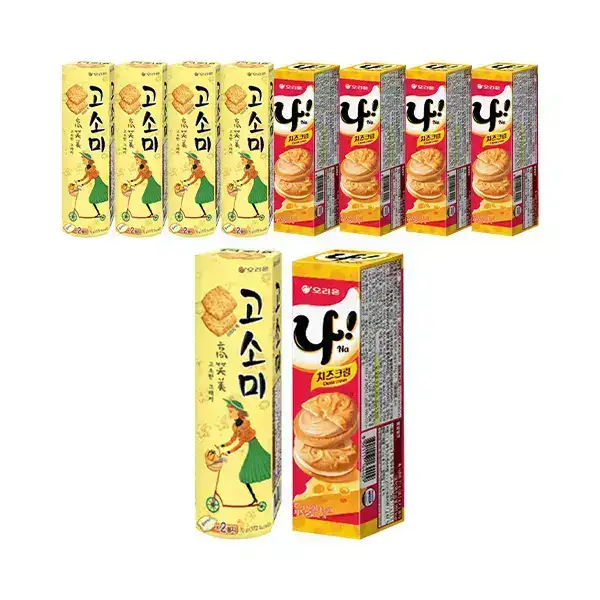 상품 이미지: 오리온 고소미 70g, 5개 + 치즈크림 샌드 나 77g, 5개
