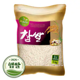 상품 이미지: 2026년 햅쌀 국산 찹쌀 5kg