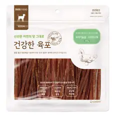 상품 이미지: 굿데이 건강한육포 소프트 스틱 강아지 간식, 오리가슴살 소프트스틱, 300g, 1개