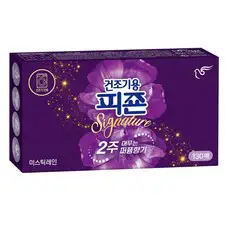 상품 이미지: 피죤 건조기용 시그니처 시트 섬유유연제 미스틱레인 본품, 130개입, 1개