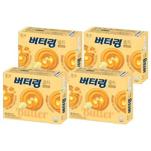 상품 이미지: 해태제과 버터링 골드, 194g, 4개