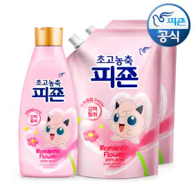 상품 이미지: 고농축 섬유유연제 초고농축 오리지널 포켓몬에디션 1300ml x2개+1Lx1개