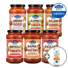 상품 이미지: 폰타나 파스타소스 6종 600g 2+2병 골라담기 +면 500g 증정