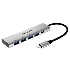 상품 이미지: 필립스 5포트 USB 3.0 허브 SWR1603G, 실버, 1개
