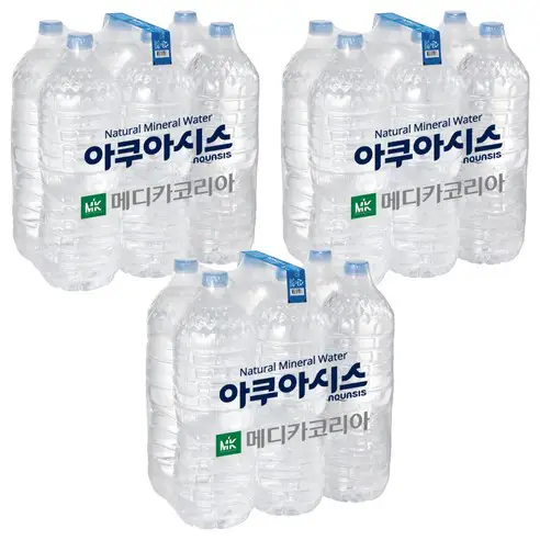 상품 이미지: 아쿠아시스 먹는샘물 무라벨, 2L, 18개