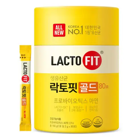 상품 이미지: 락토핏 정품 골드 80포, 160g, 1개