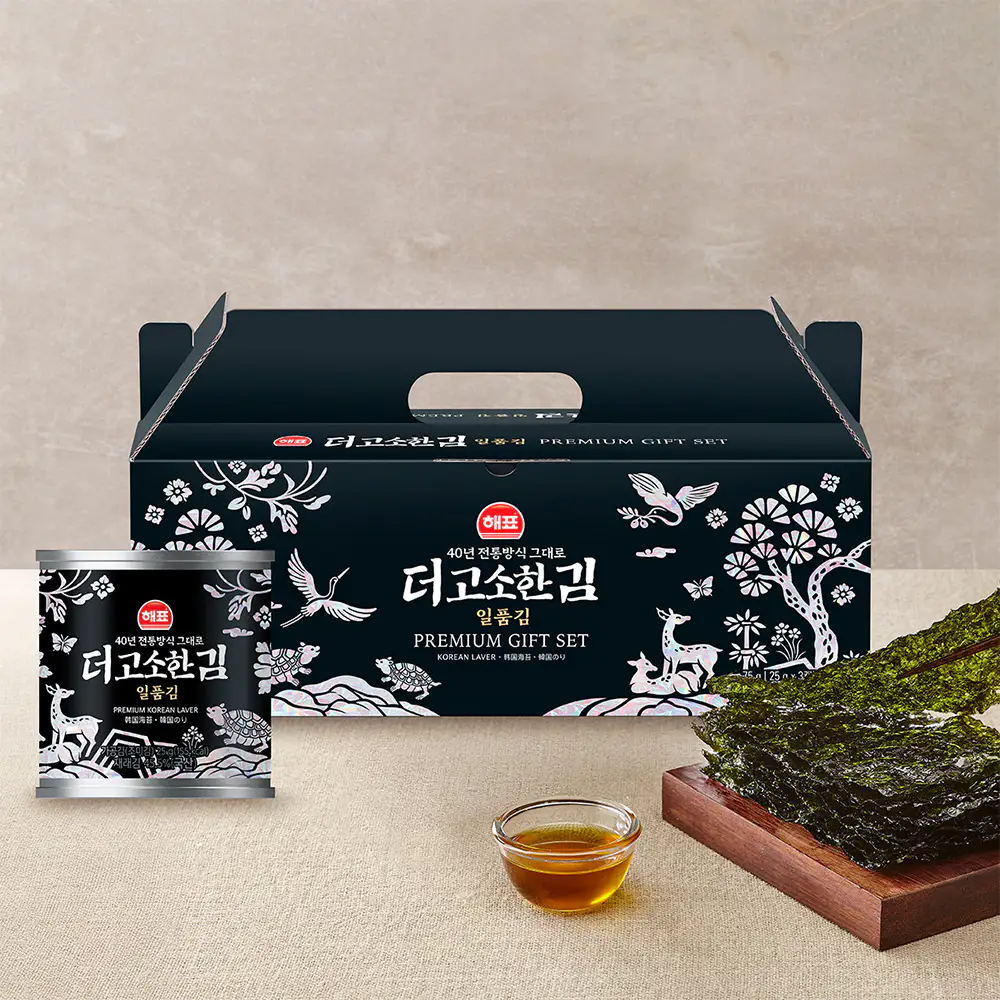 상품 이미지: 사조해표 더 고소한 김 일품김 25gx3입(캔) 3개 (총 9캔) / 캔김 선물용김세트