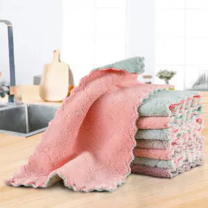 상품 이미지: (한정수량특가) 20장 대용량 극세사 요술행주 (25x15cm) 주방 카페 기름기 완벽 제거 흡수력 우수
