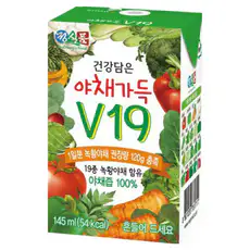 상품 이미지: 정식품 건강담은 야채가득 V19, 145ml, 24개