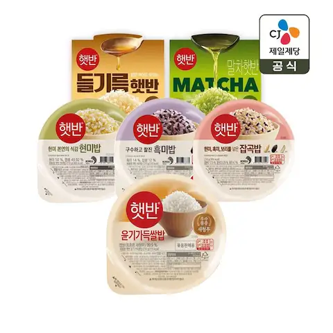 상품 이미지: 햇반 윤기가득쌀밥 210g x33개+말차햇반 150g x2개 외 햇반 골라담기