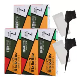 상품 이미지: 세븐에이트 새치 염색약 5개세트+염색도구 2개+클렌징폼 200ml 7~8분만에 염색되는 동성제약의 기술력
