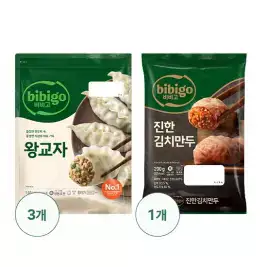 상품 이미지: [CJ제일제당] 왕교자 1.05KG X 3 + 수제진한김치만두 200G X 1