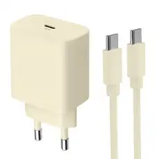 상품 이미지: 홈플래닛 25W PPS PD 3.0 초고속 충전기 + CtoC 케이블 1.2m, 베이지, 1개