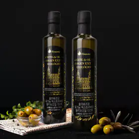 상품 이미지: 유기농 엑스트라버진 올리브오일 100% 500ml 2병 스페인산 피쿠알 품종 햇올리브