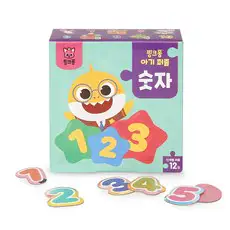 상품 이미지: 핑크퐁 아기 퍼즐 숫자 (단계별 퍼즐 12장), 더핑크퐁컴퍼니, 단계별 퍼즐