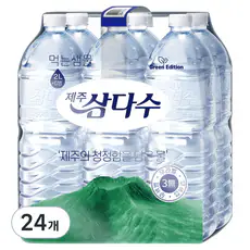 상품 이미지: 제주삼다수 그린 무라벨, 2L, 24개