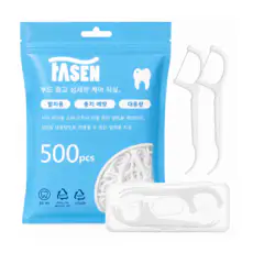 상품 이미지: FASEN 치실 딥클린 일회용 치간 치실 치간칫솔 치실, 1개, 500개입, 8cm