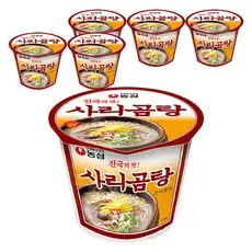 상품 이미지: 농심 사리곰탕면 컵라면 큰사발 111g, 6개