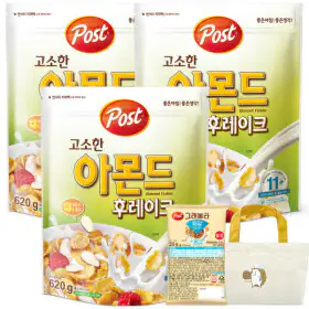 상품 이미지: 포스트 아몬드후레이크 620gx3 +포스트사은품2개랜덤증정