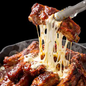 상품 이미지: 두툼 숯불 바베큐 쪽갈비 500g+500g / 전자레인지 5분 완성 폭립급 비주얼