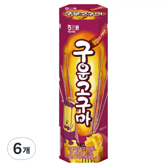상품 이미지: 해태제과 구운 고구마, 27g, 6개