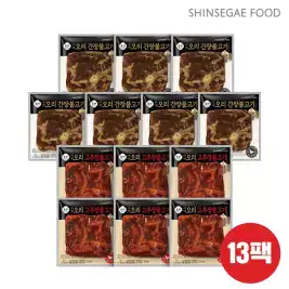 상품 이미지: 신세계푸드 올반 바짝오리불고기 200g*13팩(간장맛 7, 고추장맛6)