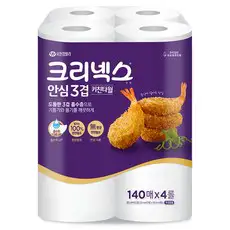 상품 이미지: 크리넥스 안심 3겹 키친타올, 140매, 4개