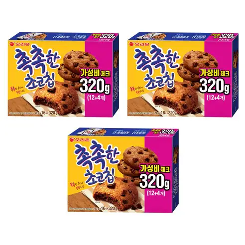 상품 이미지: 촉촉한초코칩, 320g, 3개