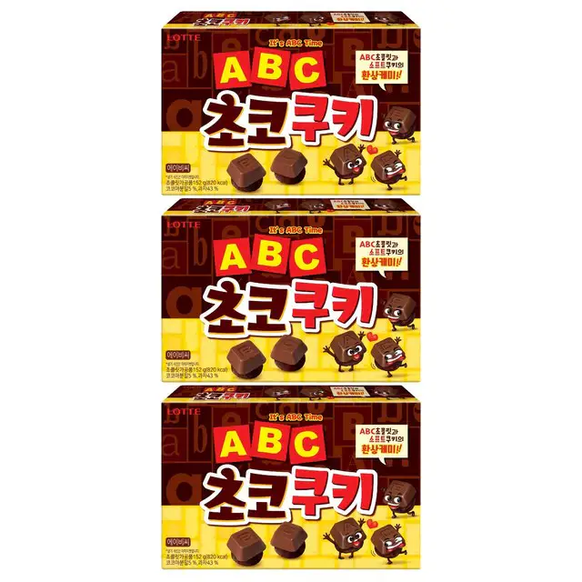 상품 이미지: 롯데웰푸드 ABC초코쿠키, 152g, 3개
