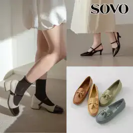 상품 이미지: [30%] SOVO 데일리 인기슈즈 Best 여성 구두 플랫 슬링백 슬리퍼 부츠 스니커즈 모음 정장 캐주얼코디