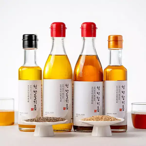 상품 이미지: [당일생산] 통참깨 100% 저온압착 천년참기름/들기름 350ml 외 6종