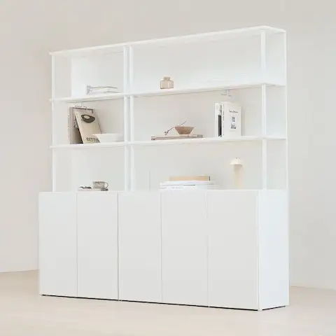 상품 이미지: refine / 다양하게 조합하는 모듈 선반 수납장, 도어형, 400/800/1200