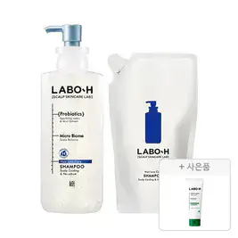 상품 이미지: 라보에이치 두피강화 클리닉 쿨링&노세범 샴푸 400ml, 1개+리필팩 400ml, 1개+증정(샴푸 100ml, 1개)