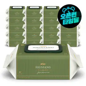 상품 이미지: 75g 고평량 시그니앙 오가든 20팩 캡형 77매 엠보 아기물티슈