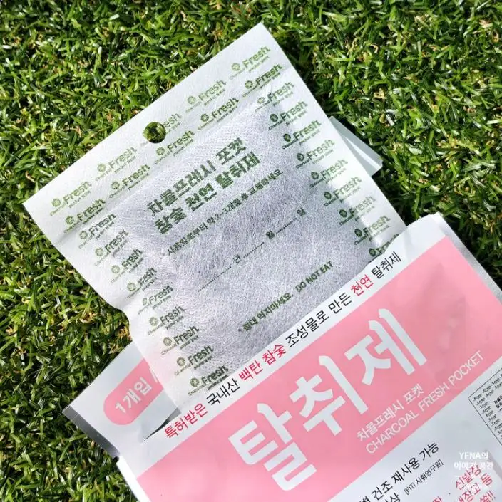 상품 이미지: 차콜프레시 국내산 백탄 참숯 서랍장 옷장 신발 차량용 탈쥐 제습제 포켓 탈취제, 50g, 3개