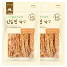 상품 이미지: 굿데이 강아지 건강한 육포, 건조 닭가슴살, 100g, 2개