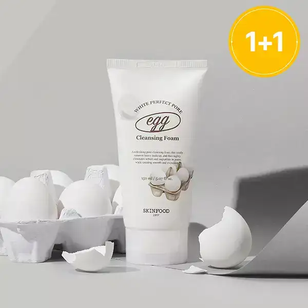 상품 이미지: [스킨푸드][1+1]에그 화이트 퍼펙트 포어 클렌징폼150ml