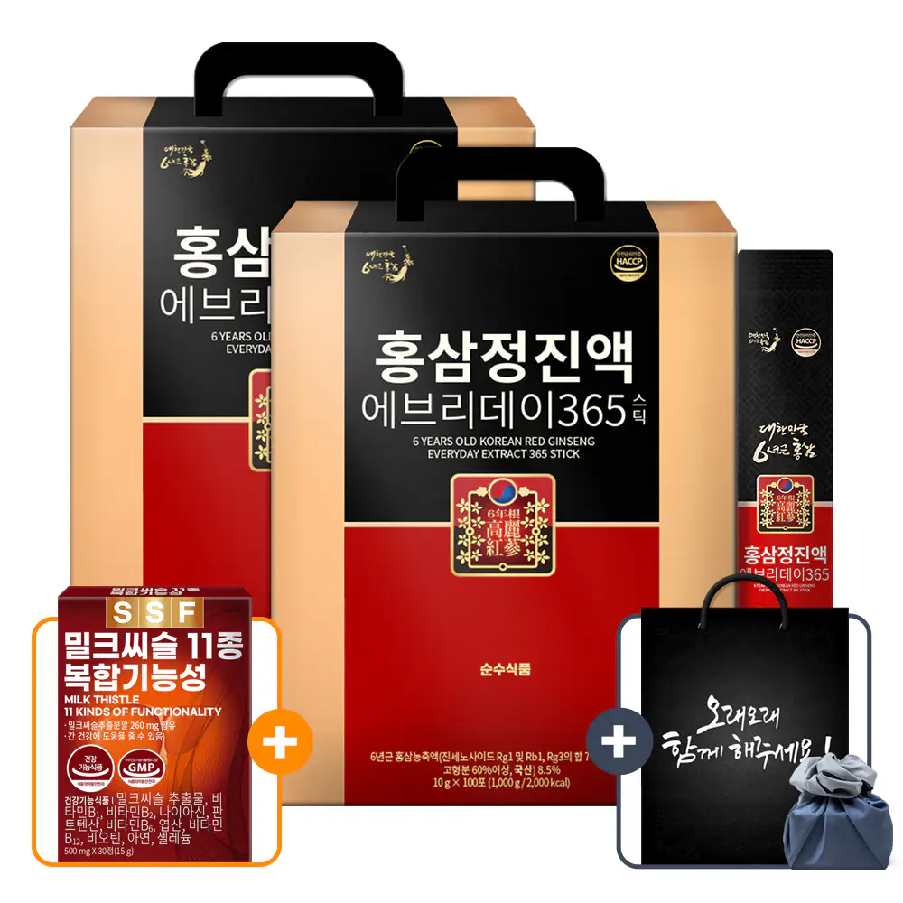상품 이미지: 100포+100포 6년근 홍삼정 진액 에브리데이 365 홍삼 스틱 순수식품