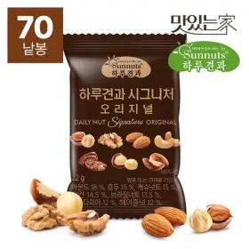 상품 이미지: 하루견과 시그니처 오리지널 22g 70봉 7가지프리미엄견과순수견과