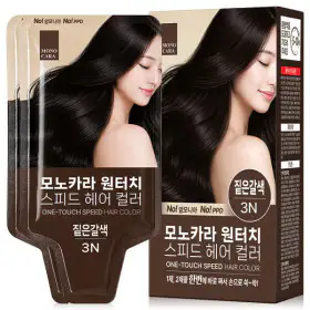 상품 이미지: 모노카라 원터치 스피드 헤어 컬러 새치염색 2개입 1박스 (배송비이벤트) 셀프 거품형염색약