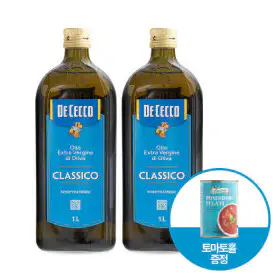 상품 이미지: 데체코 엑스트라버진 올리브 오일 1L 2병 + 증정 줄리에토 토마토홀 400g