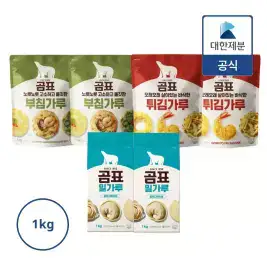 상품 이미지: 대한제분 곰표 부침가루1kg 2개+튀김가루1kg 2개+밀가루1kg 2개