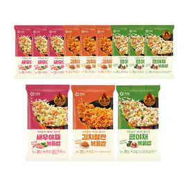 상품 이미지: 아워홈 새우볶음밥 250g+김치철판볶음밥 250g+햄 야채 볶음밥 250g 각 4개 ( 총12개 )